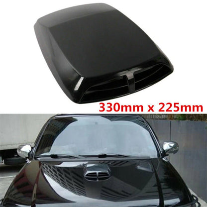 Universal Black ABS Car Decorative Air Flow Intake Hood Scoop Vent Bonnet Cover
