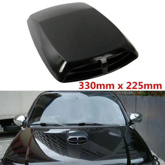 Universal Black ABS Car Decorative Air Flow Intake Hood Scoop Vent Bonnet Cover