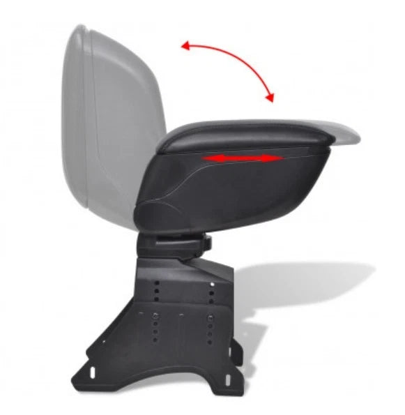 Car Armrest Console Holder Space Saving Adjustable Faux Leather Stand