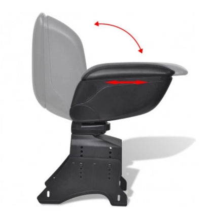 Car Armrest Console Holder Space Saving Adjustable Faux Leather Stand