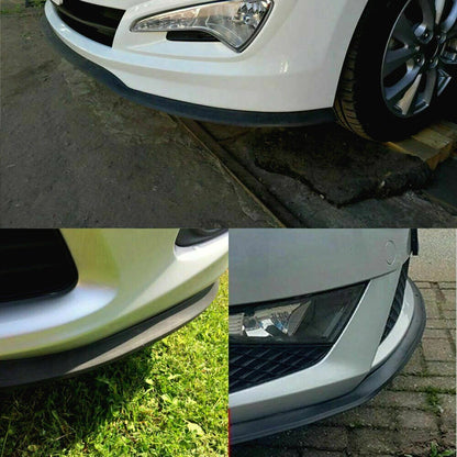 Universal Black Rubber Car Body Protector Front Lip Splitter Trim Bumper US