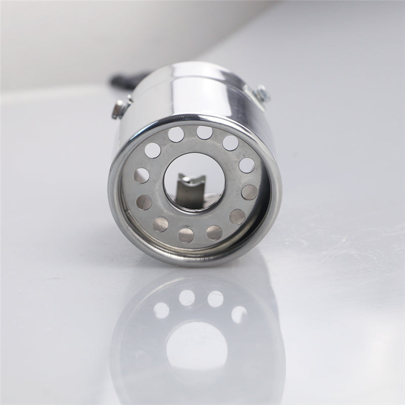 Exhaust Muffler 80mm Stainless Steel Bolt-on silver Angle-cut intercooled Tip A12X