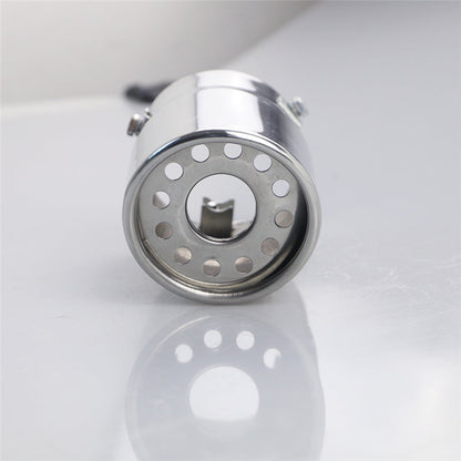 Exhaust Muffler 80mm Stainless Steel Bolt-on silver Angle-cut intercooled Tip A12X