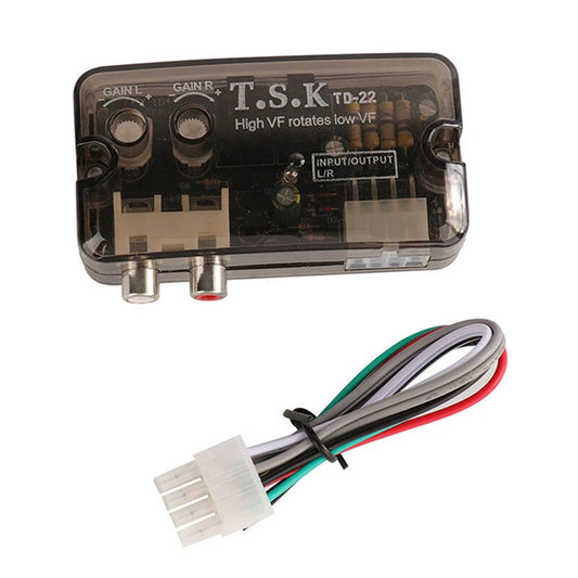 12V Auto Car Audio Converter RCA Stereo High To Low Adjustable Frequency Adap BK