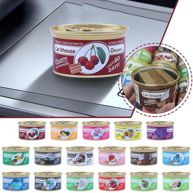 Car Air Freshener Cans: Spill Proof Air Fresheners for Home, Office, or Car Accessories, Lasts Up to 60 Days