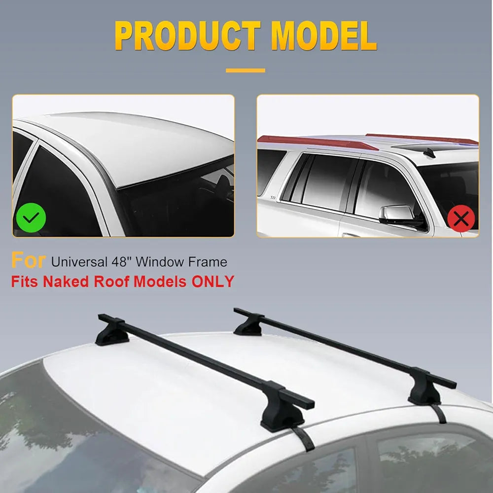 Universal Top Roof Rack Cross Bar Luggage For 4 Door Car SUV Truck Jeep