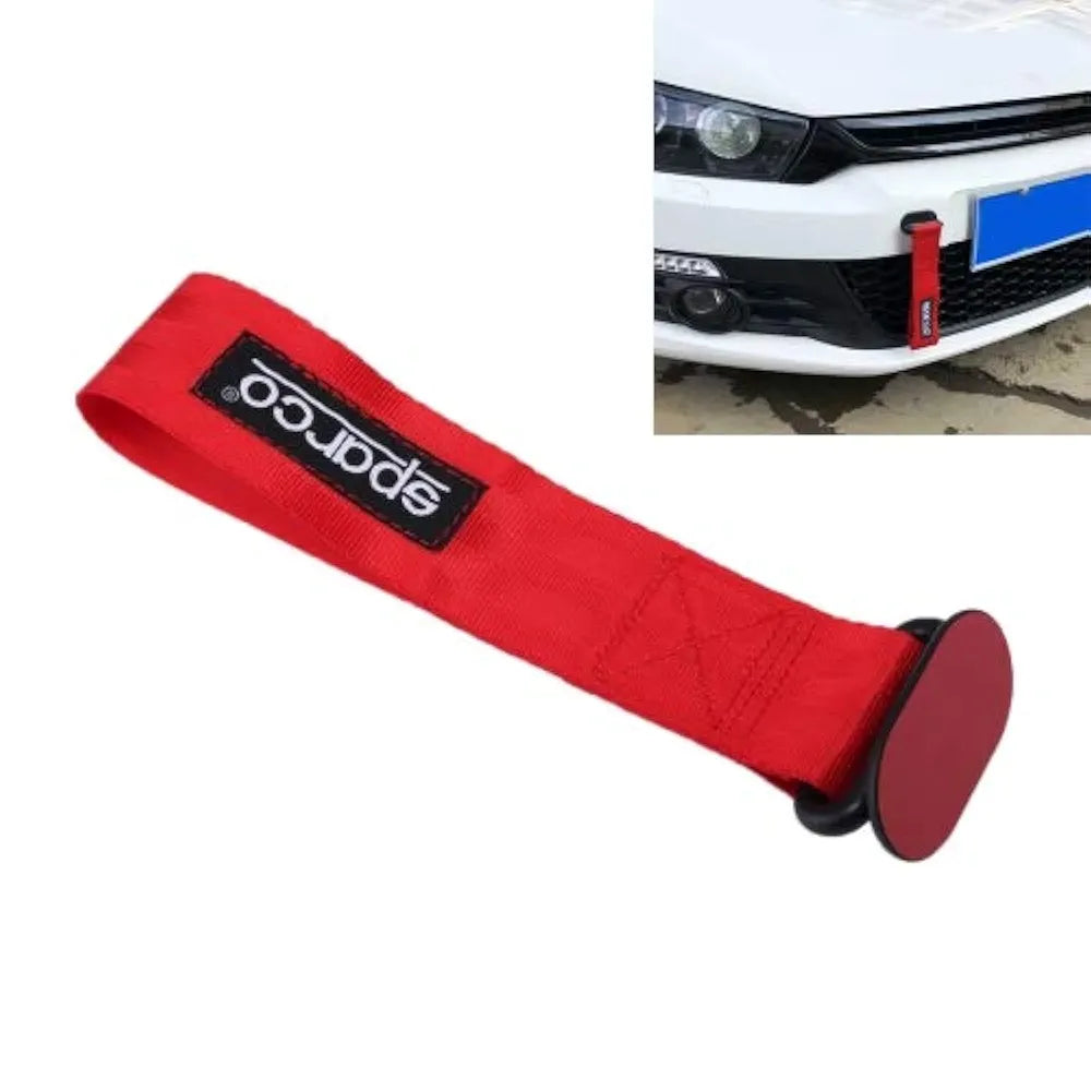 Universal Car Front Rear Tow Strap Adhesive Tape Towing Hook Ribbon