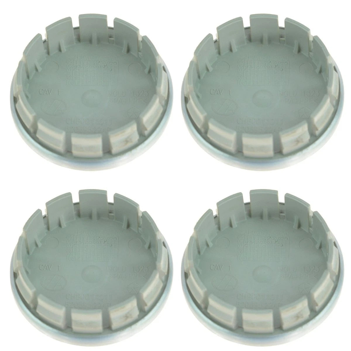 Set of 4 Wheel Center Caps Emblem, 56mm Black Logo Rim Center Hub Caps for Jeep Grand Cherokee/Wangler Rubicon/Liberty (Silver)