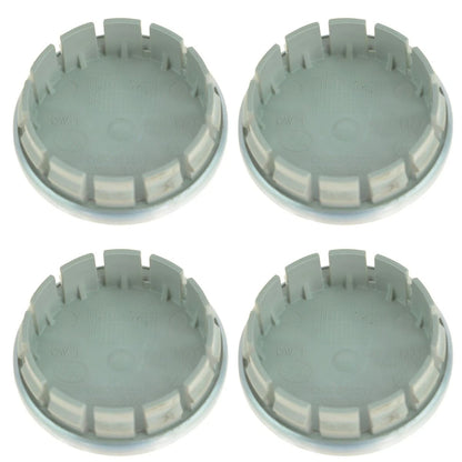 Set of 4 Wheel Center Caps Emblem, 56mm Black Logo Rim Center Hub Caps for Jeep Grand Cherokee/Wangler Rubicon/Liberty (Silver)