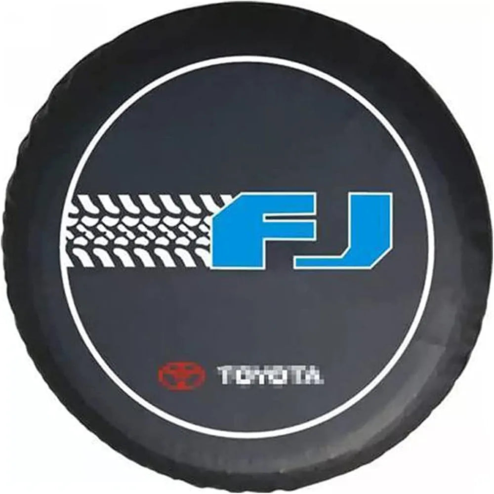 Leather Spare Tyre Cover for Toyota FJ Cruiser 2007-2022, Black Tire Cover Spare Fits Compatible with Spare Tire Cover Soft Shell Kit