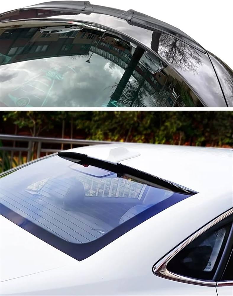 For All Cars Adjustable Rubber Rear Trunk Spoiler Lip Roof Tail Wing Black For Car Sedan Universal