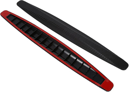 2 Pieces Car Corner Protector Sticker, Carbon Fiber Style Front and Rear Bumper Protector Corner Protector Scratch Sticker(Black)