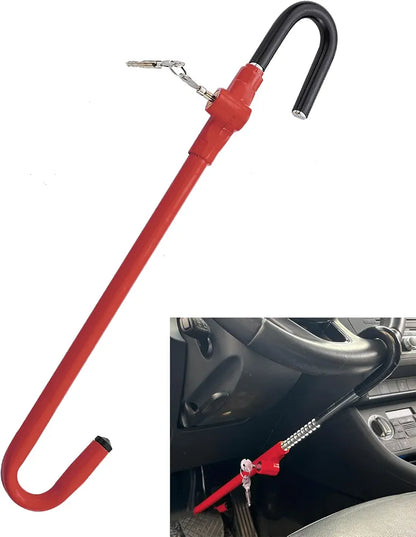 Universal Safety Steering Wheel To Clutch Pedal Lock Car Anti Theft Truck Auto