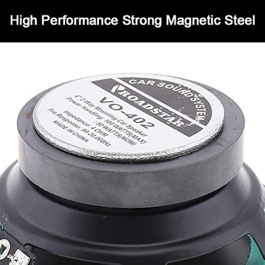 2pcs 4 Inch 100W Universal Car HiFi Coaxial Speaker Vehicle Door Auto Audio Music Stereo Full Range Frequency Loudspeaker