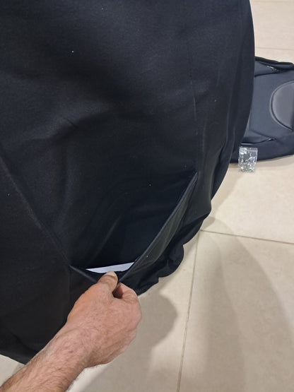 Universal Black Fabric & Leather Seat Covers – Sponge Padded