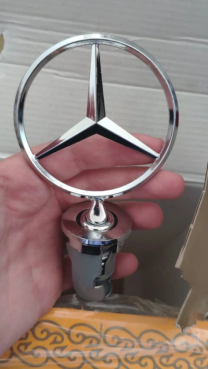 Mercedes Hood Star Ornament w/ Spring New OEM W123 W124 W126 W201