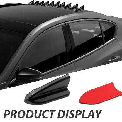 10 PCS Car Diffuser Shark Fin Antenna, Roof Wing Air Vortex Generator, Waterproof and Sun-Proof Self-Adhesive Tail Wing Aerodynamic Spoiler Antenna, Universal for Cars