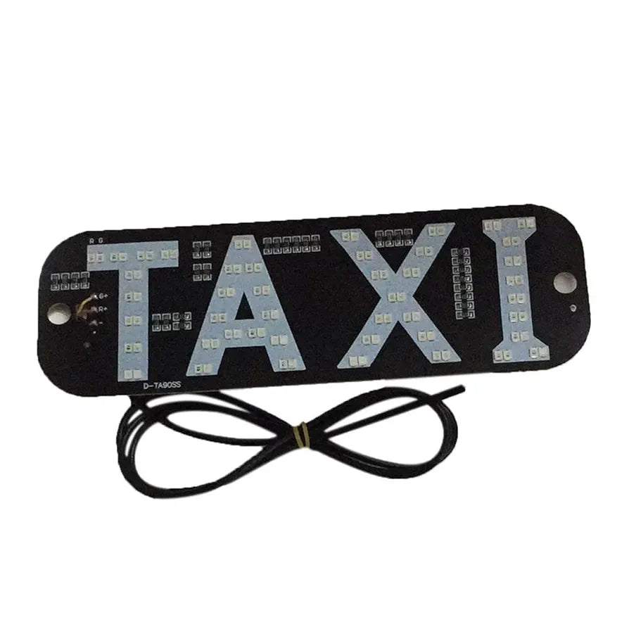Taxi Light, Taxi LED Sign Decor, Taxi LED Light Logo, Flashing Hook on Car Window with DC12V Car Charger Inverter for Rideshare Driver Taxi Light up Sign
