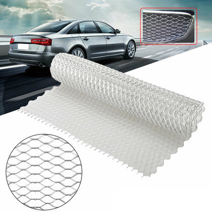 100×30 CM Silver Aluminum Front Car Hood Vent Grille Net Mesh Grill Cover Accessories