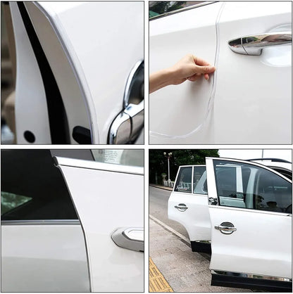 5 Meters Transparent Car edge Protector Strip 5M car edge trim rubber seal protector U-shaped car protection door edge protector, Fit for SUV Sedan MPV and Most Models