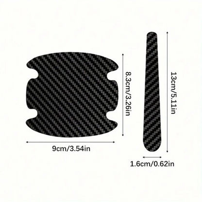 8PCS/SET Carbon Fiber Car Door Handle Protector Cover Inner Bowl Anti Scratch Sticker