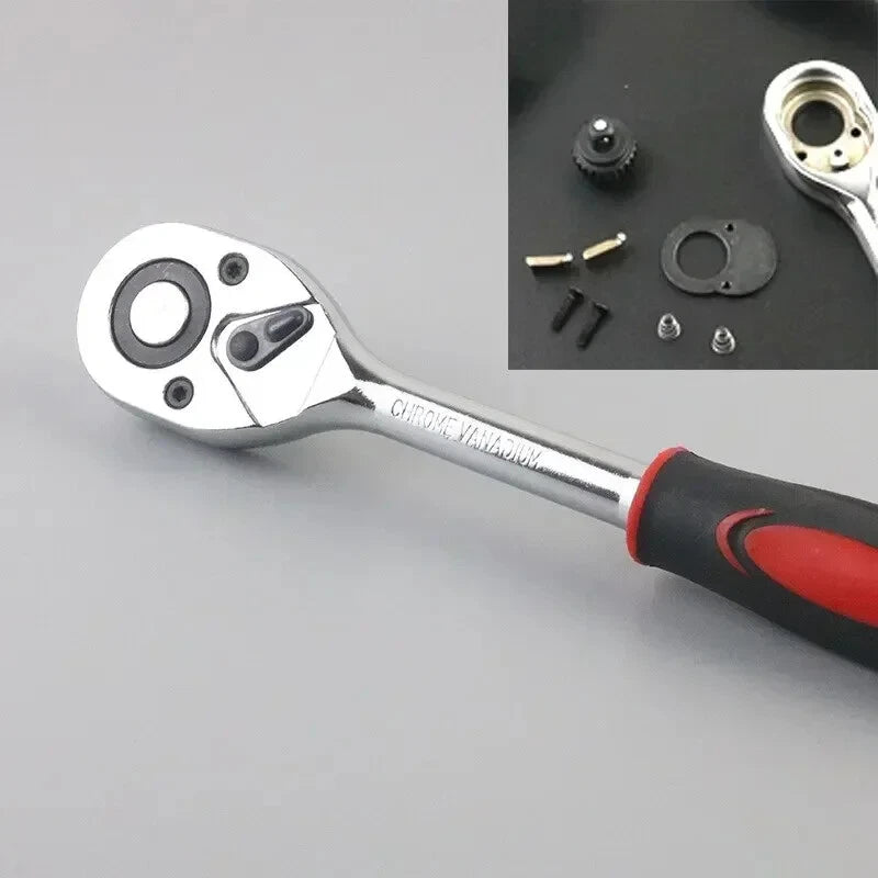 46pcs Car Repair Tool Kit 1/4-Inch Socket Set Car Repair Tool Ratchet Torque