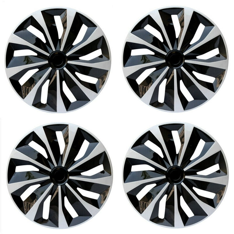 4pcs 15 Inch Wheel Cover Hub Cap Style B, Universal Fit for Steel Wheels with ABS Material Design Fits Most Cars Trucks SUVs