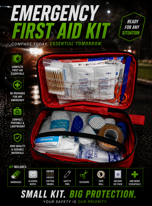 Emergency First Aid Kit – Compact Car Safety & Medical Kit