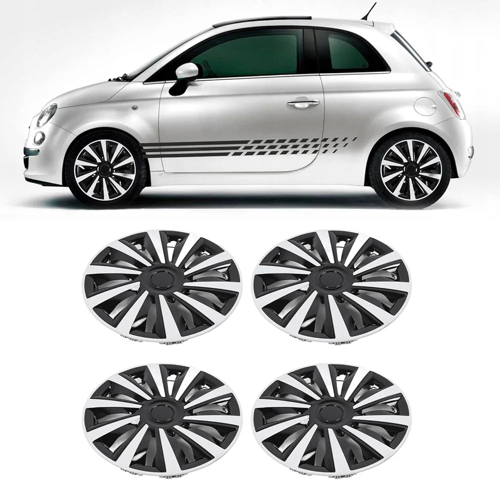 4pcs 15 Inch Wheel Cover Hub Cap, Universal Fit for Steel Wheels with ABS Material Design Fits Most Cars Trucks SUVs