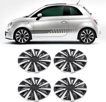 4pcs 15 Inch Wheel Cover Hub Cap, Universal Fit for Steel Wheels with ABS Material Design Fits Most Cars Trucks SUVs