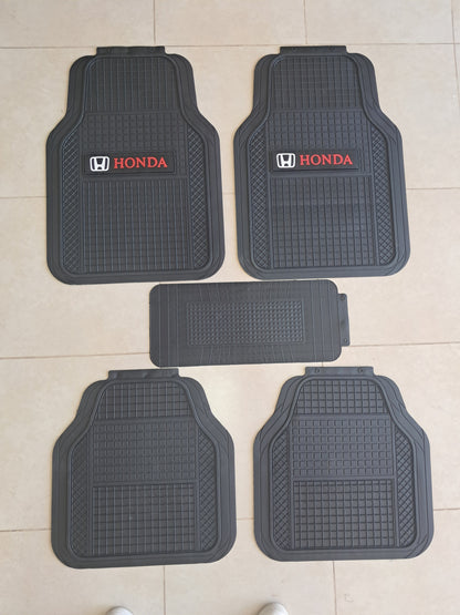 Honda SportLine Rubber Floor Mats – Anti-Slip All-Season 5 Piece Set