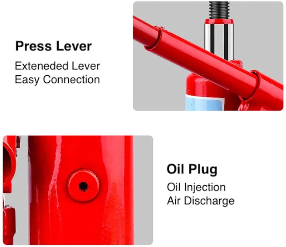 Car Jack Hydraulic Jack for Car, 6 Ton Bottle Jack with Double Ram & Double Lever, 6.2” to 14.5” Lifting Range, Mini Portable Bottle Jack
