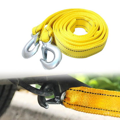 Tow Strap with Hooks, Tow Ropes Metal Safety Hooks, Heavy Duty Recovery Rope for Vehicle Emergency Recovery, Best Towing Accessory Universal for All Cars