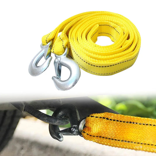 Tow Strap with Hooks, Tow Ropes Metal Safety Hooks, Heavy Duty Recovery Rope for Vehicle Emergency Recovery, Best Towing Accessory Universal for All Cars