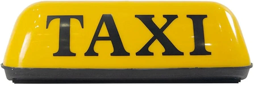 Taxi Sign Cab Lights Magnetic Car Roof Taxi Top Sign Indicator Lights Lamp Topper Car Light 12V Car Top Light waterproof (Yellow, S：270 x 100 x 100mm)