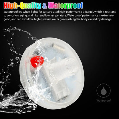 4x Solar Auto Flash LED Car Wheel Hub Tire Tyre Air Valve Cap Light Lamp 15 Mode