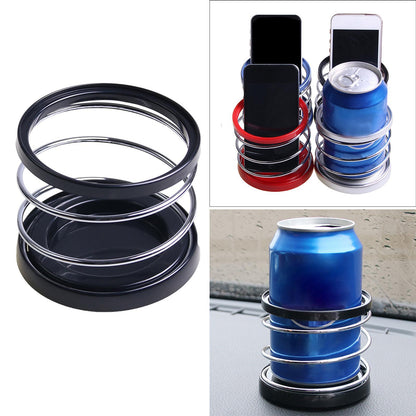 Car Beverage Bottle Bracket Phone Holder Juice Bottle Stand Spring Steel Wire