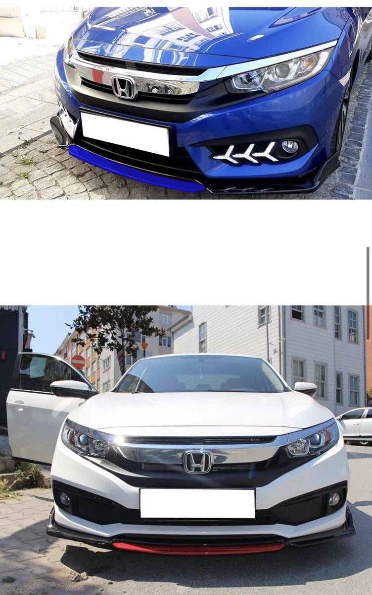 4PCS Universal Car Front Bumper Lip Chin Body Kit For All Cars.