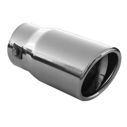 A7106 Exhaust Trim Tailpipe Universal Silencer Stainless Steel 7×7.5×15 CM Chrome AutoHobby