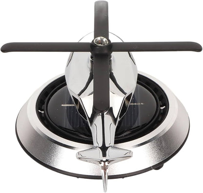 Solar Car Air Freshener, Helicopter Diffuser for Car Home Office, No Battery, Sun Powered, Automatic Rotation, Aluminum Zinc Alloy, Small Size, Easy Carry