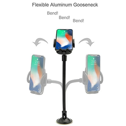 Y07 Car Phone Holder for Car Windscreen Flexible Long Arm 13" Goose-neck Mobile 29cm