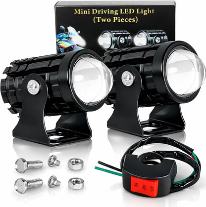 2X LED Headlight Yellow White Hi/Lo Spot Light Driving Fog Lamp ATV