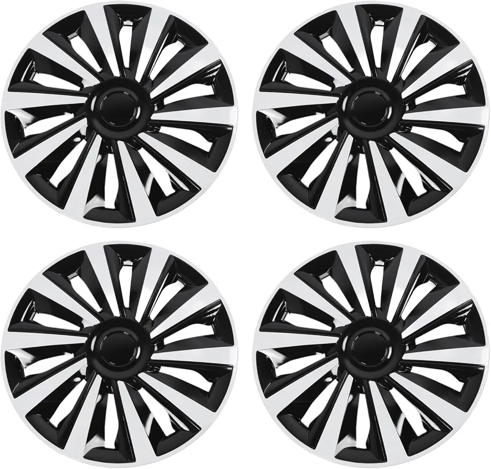 4pcs 15 Inch Wheel Cover Hub Cap, Universal Fit for Steel Wheels with ABS Material Design Fits Most Cars Trucks SUVs