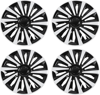 4pcs 15 Inch Wheel Cover Hub Cap, Universal Fit for Steel Wheels with ABS Material Design Fits Most Cars Trucks SUVs