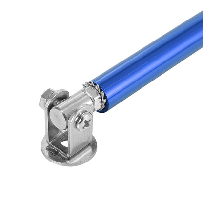 2 PCS Blue Universal 20 CM Adjustable Front Bumper Lip Splitter Strut Rod Tie Support Bar For All Cars