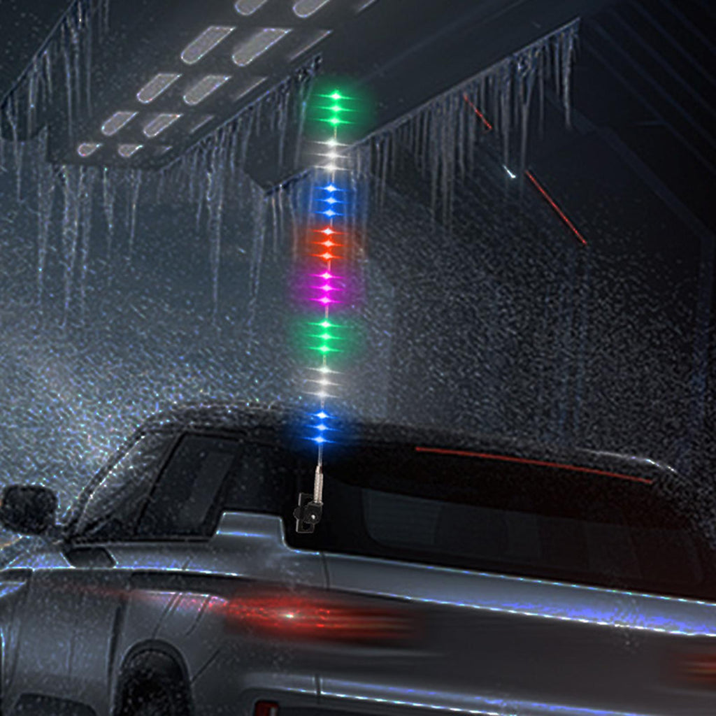 Bluetooth 70 Cm LED Whip,Light Whip,RGB Warning Lights for Car 12V/24V LED Antenna Lights, Illuminated Antenna Whips, Brake Light for , ATV, SUV