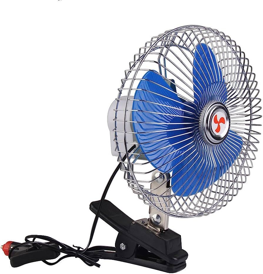 20.8 cm 8 Inch 12V Car Oscillating Fan Vehicle Auto Car Fan with Clip Cigarette Lighter Plug