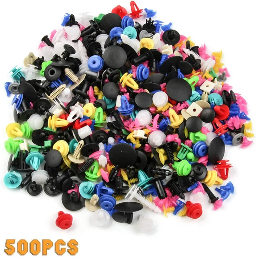 500pcs/pack Clips Car Body Push Pin Rivet Trim Moulding Fastener Screwdriver Kit