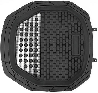 4 Piece Automotive Floor Mats Black Universal Fit Heavy Duty Rubber for all weather protection fits most Cars, SUVs, and Trucks