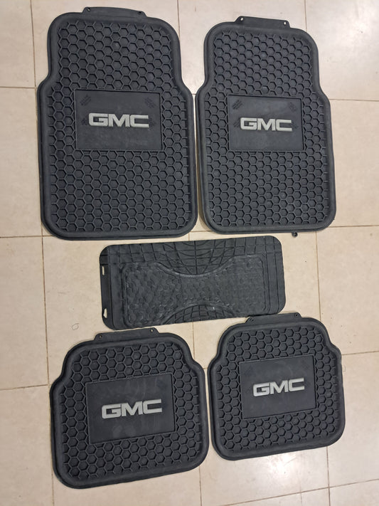 GMC Honeycomb Rubber Floor Mats – Heavy Duty Universal 5PCS Set